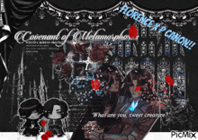 a poster for covenant of metamorphoses by florence xp canon