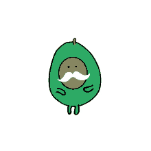 food avocado mustache