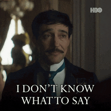 a man in a suit says i don t know what to say