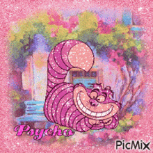 Cheshire Cat Pink GIF - Cheshire Cat Pink Psycho GIFs
