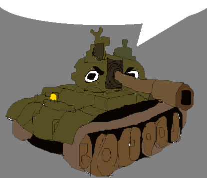 a cartoon drawing of a tank with a speech bubble that says ' 80000 '