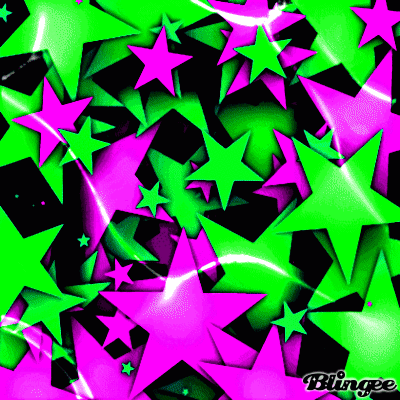 neon green stars