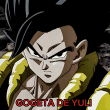 a cartoon character with the name gogeta de yuji on the bottom