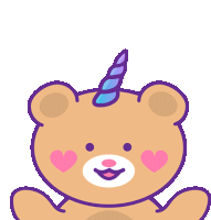 Bear Kawaii Sticker - Bear Kawaii Happy Stickers