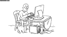 computer cat bothersome simons cat cat bothering man