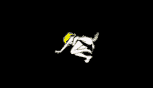 a cartoon of a woman laying on the floor with a dog behind her