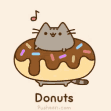 Pusheen Donuts GIF - Pusheen Donuts GIFs