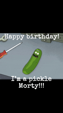 Pickle Rick Happy Birthday GIF