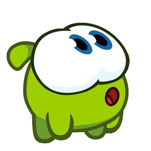 Amazed Nibble Nom Sticker - Amazed Nibble Nom Cut The Rope Stickers