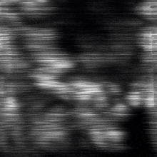 a black and white striped background with a few lines visible