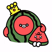 fruit watermelon cute cheer chin up