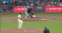 a baseball game between the yankees and giants is being played