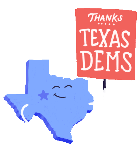 Thanks Texas Dems For Fighting For Democracy Texas Democrats Sticker - Thanks Texas Dems For Fighting For Democracy Thanks Texas Dems Texas Democrats Stickers