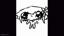 a black and white drawing of a person 's face with a bunch of words written on it .
