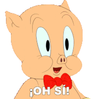 Oh Sí Porky Sticker - Oh Sí Porky Looney Tunes Stickers