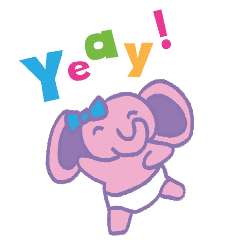Elephant Yay Sticker - Elephant Yay Baby Happy Stickers