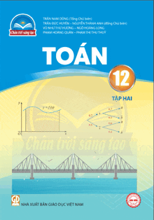 the cover of a book titled toán 12 with a bridge on it