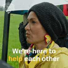 Were Here To Help Each Other Waneek Horn Miller GIF - Were Here To Help Each Other Waneek Horn Miller Canadas Ultimate Challenge GIFs