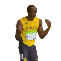 Practicing Usain Bolt Sticker