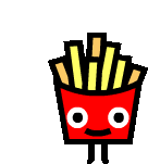 Fries Yum Sticker - Fries Yum Fast Food Stickers