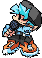 a cartoon character is singing into a microphone while wearing sunglasses .