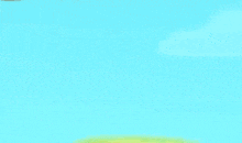 a cookie from a video game is flying through the air with a star in her hand .