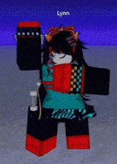 a cartoon character with the name lynn on the top