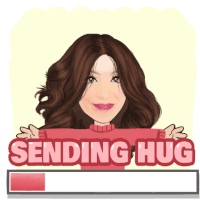 Sending Hugs Love Sticker - Sending Hugs Love Heart Stickers