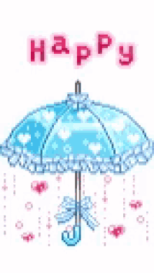 Happy Umbrella GIF - Happy Umbrella Hearts GIFs