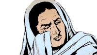 Crying Amar Chitra Katha Sticker