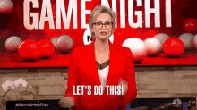 Lets Do This Jane Lynch GIF - Lets Do This Jane Lynch Hollywood Game Night Red Nose Day GIFs