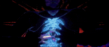 a person is holding a glowing object in their hands in a pixel art style .