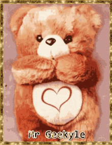 mrgeekyle teddy bear cute heart love