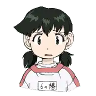 a drawing of a girl wearing a shirt with the number 6 on it