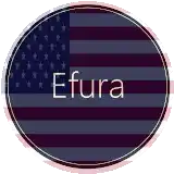 a picture of an american flag with the name efura on it
