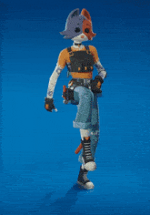 a cartoon character with a cat 's head is holding a gun in a video game