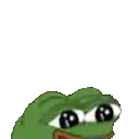 a green frog with a blue shirt on is holding a yellow object in its mouth .