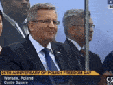 25th anniversary of polish freedom day in warsaw poland castle square