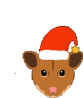 Melinabucher Christmas Hamster Sticker - Melinabucher Christmas Hamster Merry Christmas Stickers