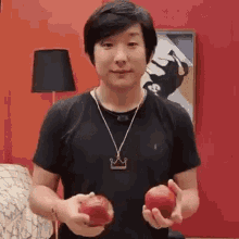 Pyong Lee Apples GIF - Pyong Lee Apples Juggling GIFs