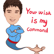 your wish is my command genie in a lamp
