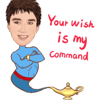 Your Wish Is My Command Genie In A Lamp Sticker