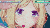 a cartoon girl with a microphone and the words beautiful world 2024 mix below her