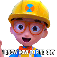 I Know How To Find Out Blippi Sticker - I Know How To Find Out Blippi Blippi Wonders - Educational Cartoons For Kids Stickers
