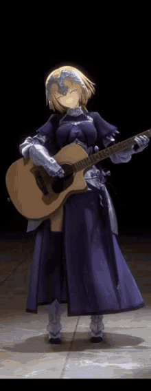 Jeanne Anime GIF - Jeanne Anime Guitar GIFs