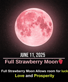 a full strawberry moon is coming in june of 2025
