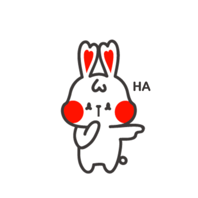 White Rabbit Sticker - White Rabbit Hahah Stickers