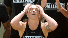 Hands In The Head Sarah GIF - Hands In The Head Sarah The Challenge World Championship GIFs