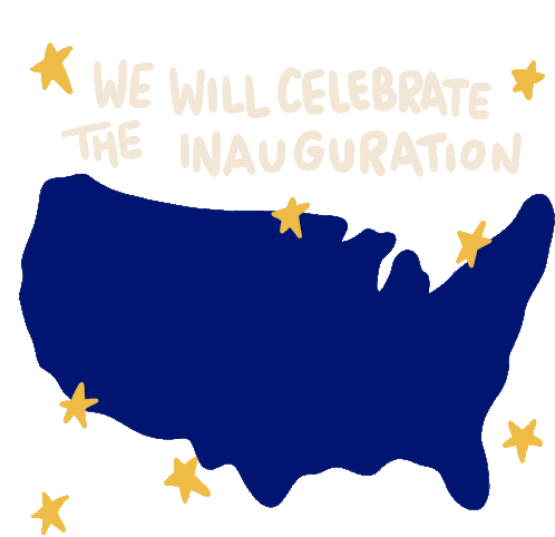 We Will Celebrate The Inauguration Everywhere Us Map Sticker - We Will Celebrate The Inauguration Everywhere Us Map America Stickers