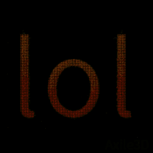 the word lol is written on a black background